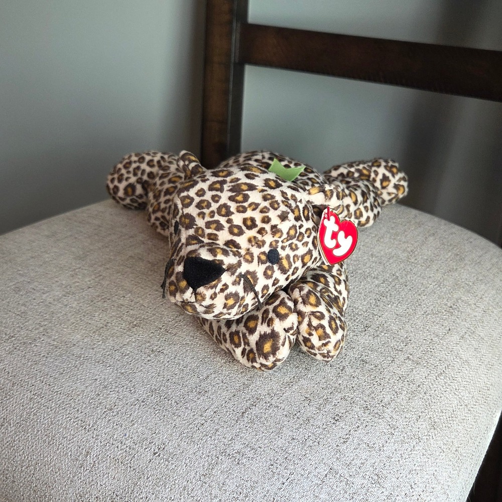TY Vtg Pillow Pals Speckles Leopard Plush Stuffed Animal Style 3017 1996 Tags
